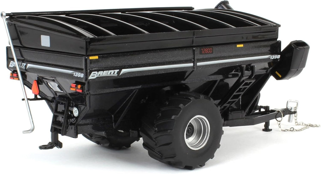 Brent 1398 Grain Cart w/ Flotation Tires - Metallic Black Diecast 1:64 Scale Model - SpecCast UBC064