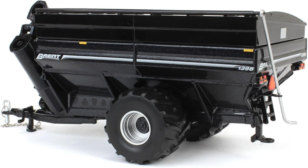 Brent 1398 Grain Cart w/ Flotation Tires - Metallic Black Diecast 1:64 Scale Model - SpecCast UBC064
