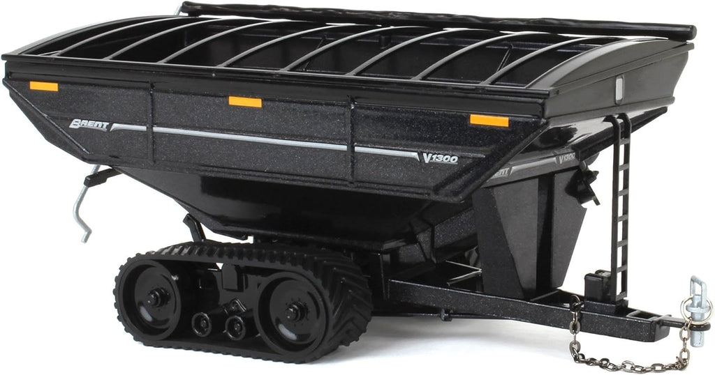 Brent V1300 Grain Cart w/ Tracks - Metallic Black Diecast 1:64 Scale Model - SpecCast UBC068
