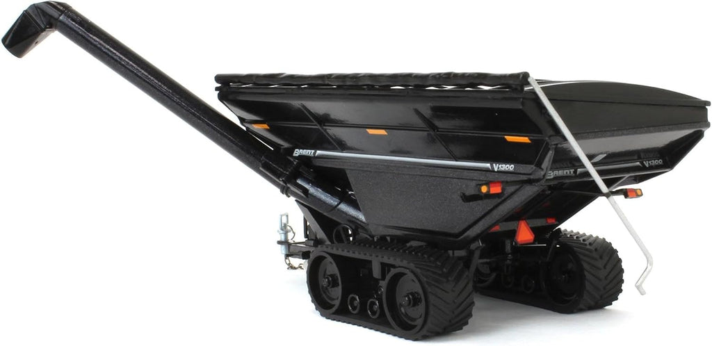 Brent V1300 Grain Cart w/ Tracks - Metallic Black Diecast 1:64 Scale Model - SpecCast UBC068