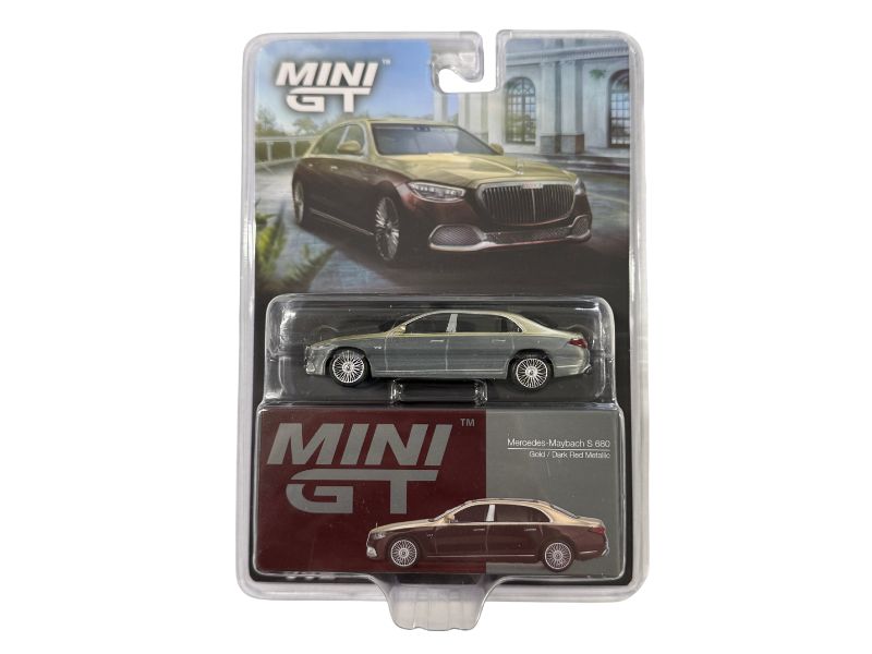 CHASE Mercedes-Maybach S680 – Gold / Dark Red Metallic (Mini GT) Diecast 1:64 Scale Model - TSM MGT00962