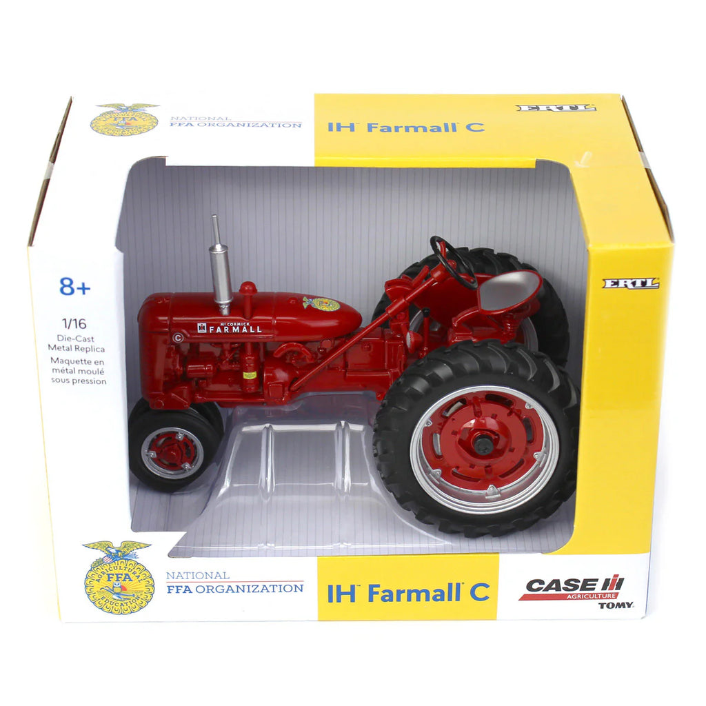 IH Farmall C Narrow Front Tractor w/ FFA Logo Diecast 1:16 Scale Model - ERTL ZFN44358