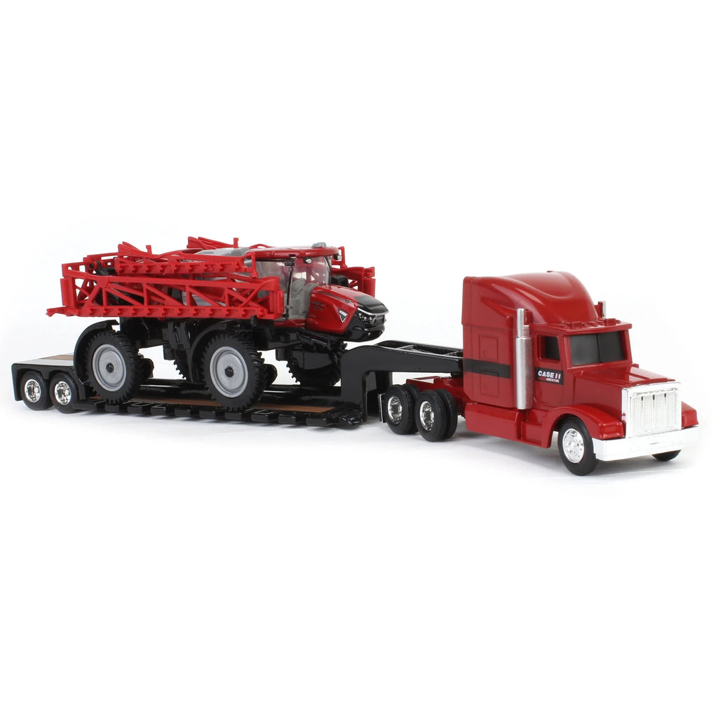 Case IH Patriot 4350 Sprayer & Semi w/ Lowboy Trailer Diecast 1:64 Scale Model - ERTL ZFN44379