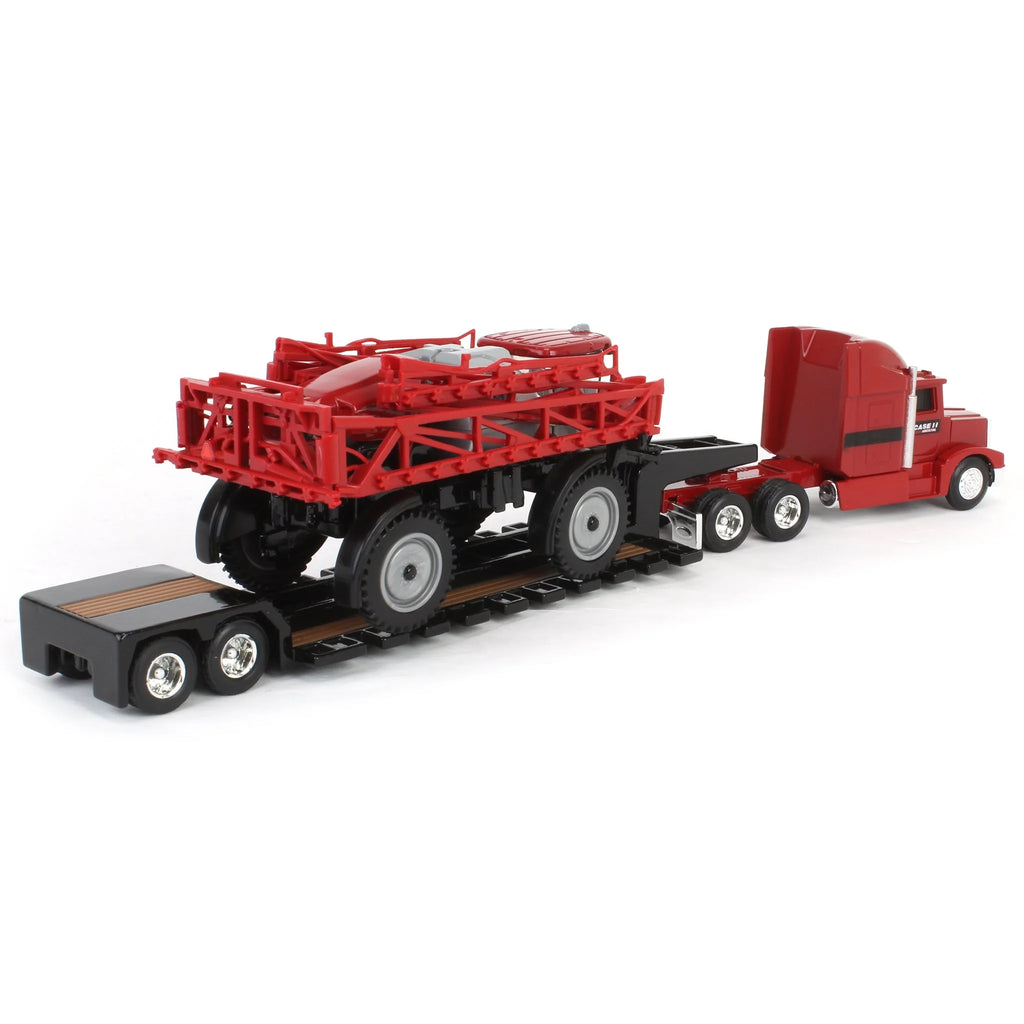 Case IH Patriot 4350 Sprayer & Semi w/ Lowboy Trailer Diecast 1:64 Scale Model - ERTL ZFN44379