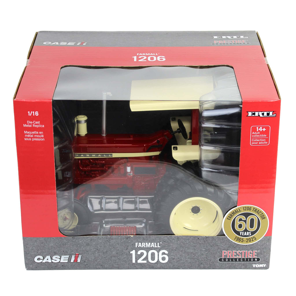 Case IH Farmall 1206 w/ Rear Duals & Canopy 60th Anniversary Edition (Prestige Collection) Diecast 1:16 Scale Model - ERTL ZFN44416