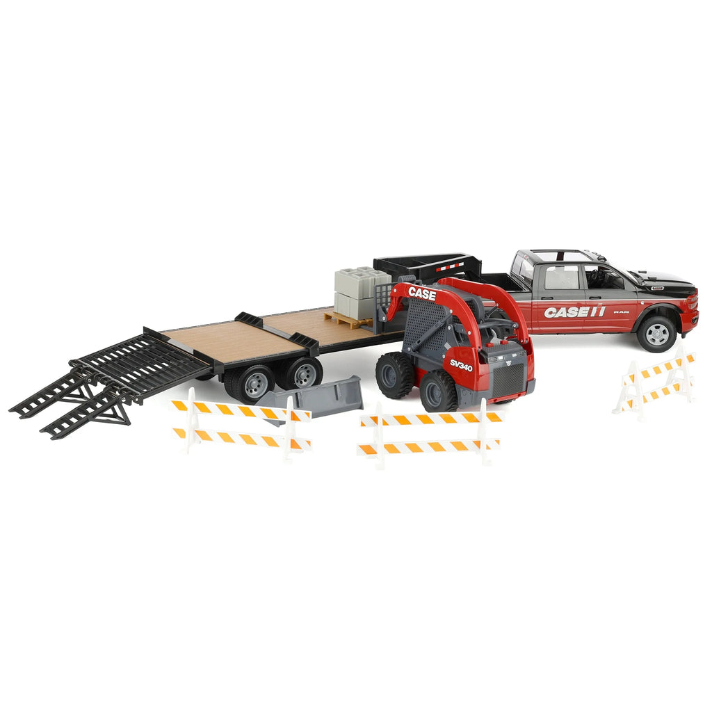 Case IH Ram Pickup Truck w/ Case SV340 Skid Loader (Big Farm) 1:16 Scale Model - ERTL ZFN47638