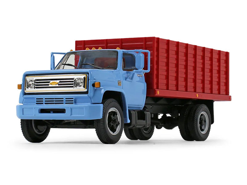1970s Chevrolet® C65 Grain Truck Baby Blue and Red w/ Corn Load Diecast 1:34 Scale Model - First Gear 10-4252