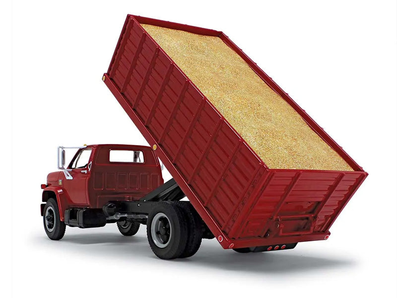 1970s Chevrolet® C65 Grain Truck Red w/ Corn Load Diecast 1:34 Scale Model - First Gear 10-4253