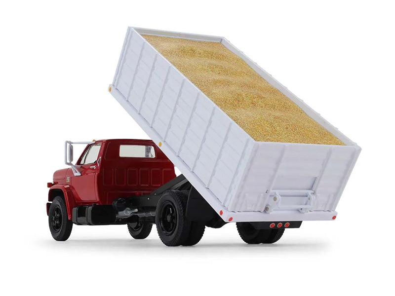 1970s Chevrolet® 6500 Grain Truck Red and White w/ Corn Load Diecast 1:34 Scale Model - First Gear 10-4254