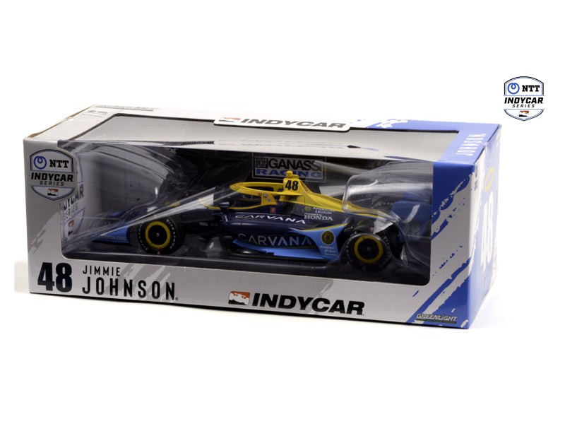 2021 NTT IndyCar Series #48 Jimmie Johnson / Chip Ganassi Racing, Carvana 1:18 Diecast Model Car - Greenlight 11105