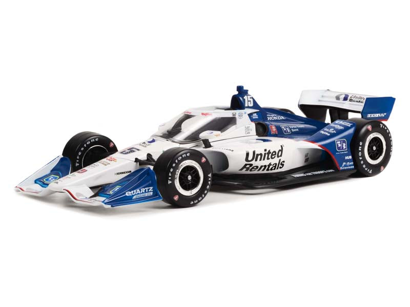 #15 Graham Rahal / Rahal Letterman Lanigan Racing United Rentals (2022 NTT IndyCar Series) Diecast 1:18 Scale Model - Greenlight 11154