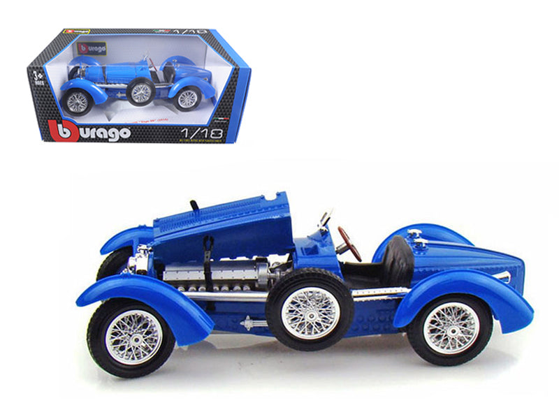 1934 Bugatti Type 59 Blue 1:18 Diecast Model Car - Bburago 12062BL