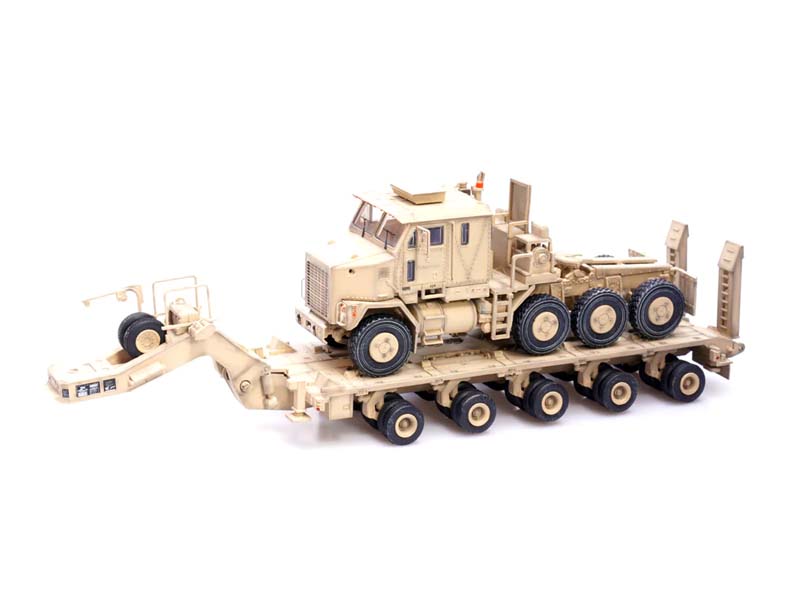 M1070 Heavy Equipment Transporter - Desert Color Diecast 1:72 Scale Model - Motorcity Classics 12206PC