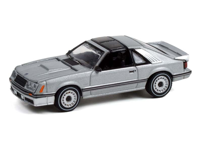 1982 Ford Mustang GT - Silver Metallic (GreenLight Muscle) Series 26 Diecast 1:64 Scale Model - Greenlight 13310D