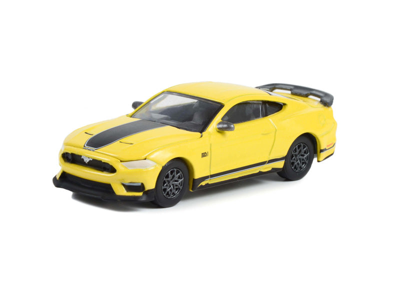 2021 Ford Mustang Mach 1 - Grabber Yellow (GL Muscle) Series 27 Diecast 1:64 Scale Model - Greenlight 13320F