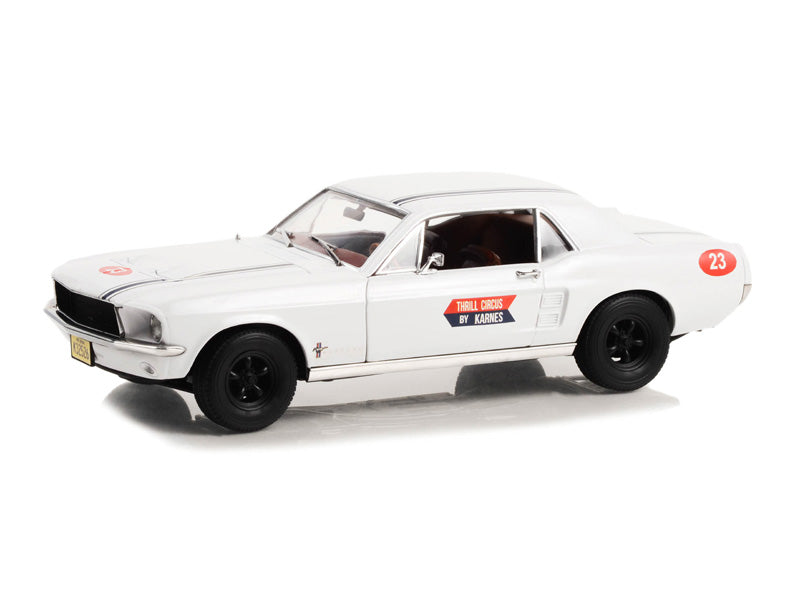 PRE-ORDER 1967 Ford Mustang Coupe #23 - Thrill Circus By Karnes (The Mod Squad) Diecast 1:18 Scale Model - Greenlight 13639