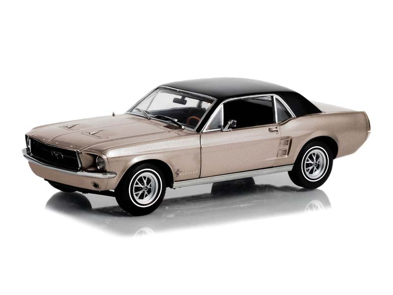 1967 Ford Mustang Coupe "She Country Special" - Bill Goodro Ford Denver Colorado - Autumn Smoke Diecast 1:18 Scale Model - Greenlight 13641
