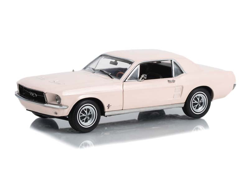 1967 Ford Mustang Coupe "She Country Special" - Bill Goodro Ford Denver Colorado - Bermuda Sand Diecast 1:18 Scale Model - Greenlight 13642