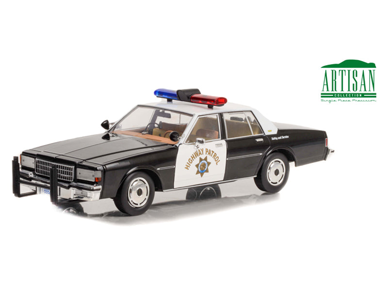 1989 Chevrolet Caprice Police - California Highway Patrol (Artisan Collection) Diecast 1:18 Scale Model - Greenlight 19108