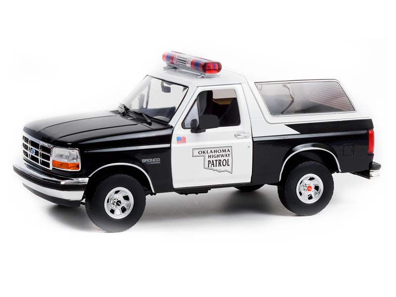 1996 Ford Bronco - Oklahoma Highway Patrol (Artisan Collection) Diecast 1:18 Scale Model - Greenlight 19114