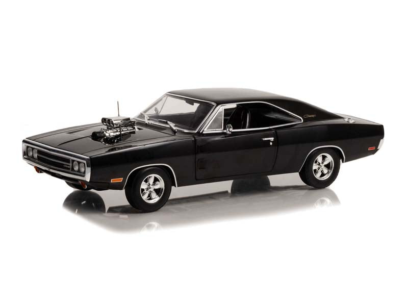 1970 Dodge Charger w/ Blown Engine - Black (Artisan Collection) Diecast 1:18 Scale Model Car - Greenlight 19122