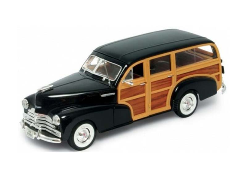 1948 Chevrolet Fleetmaster Woody Wagon Brown "NEX Models" Diecast 1:24 Scale Car - Welly 22083BRN