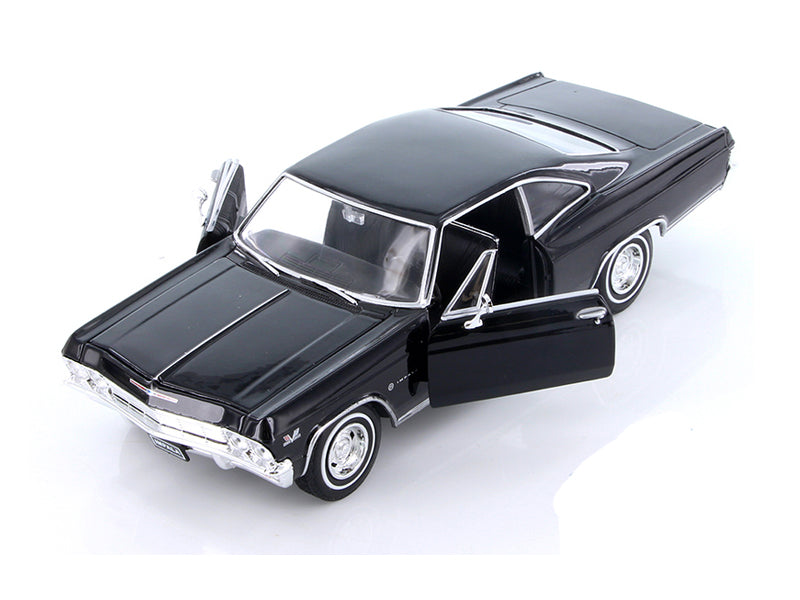 1965 Chevrolet Impala SS 396 Black Street Car Diecast 1:24 Scale Model Car - Welly 22417BK