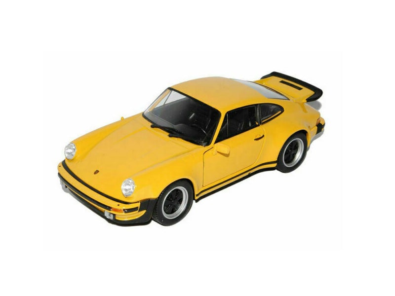 1974 Porsche 911 Turbo 3.0 Yellow Diecast 1:24 Scale Model Car - Welly 24043YL