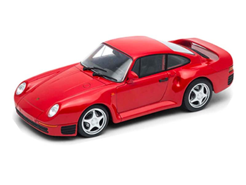 Porsche 959 Red w/ Silver Wheels (NEX) Diecast 1:24 Scale Model Car - Welly 24076RD