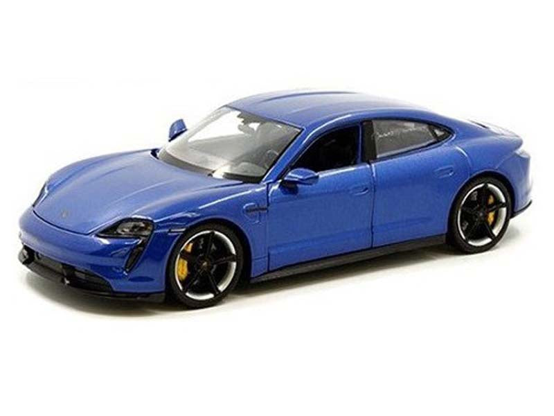Porsche Taycan Turbo S Blue (NEX) Diecast 1:24 Scale Models - Welly 24107BL