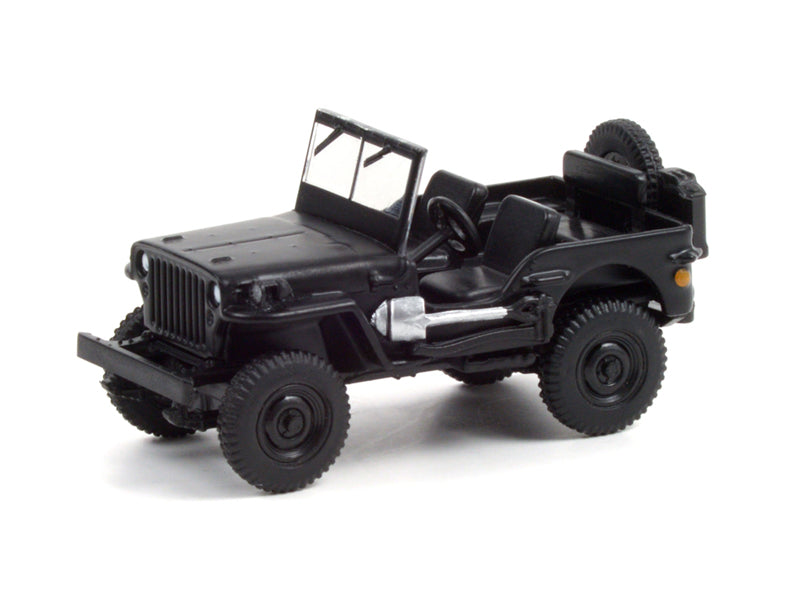 1942 Willys Jeep - (Black Bandit) Series 25 Diecast 1:64 Scale Model Car - Greenlight 28070A