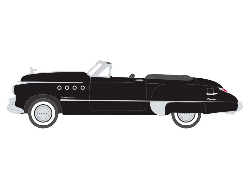 1949 Buick Roadmaster Convertible (Black Bandit) Series 27 Diecast 1:64 Scale Model - Greenlight 28110A