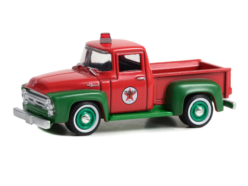 1954 Ford F-100 - Red and Green Texaco Celebrating 120 Years (Anniversary Collection) Series 15 Diecast 1:64 Scale Model - Greenlight 28120A