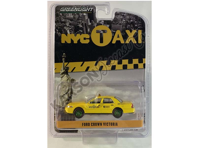 Miniature Ford Crown 1/64 Greenlight Victoria Jaune/bleue L.A. Checker Miniature Ford Crown 1/64 Greenlight Victoria Jaune/bleue L.A. Checker