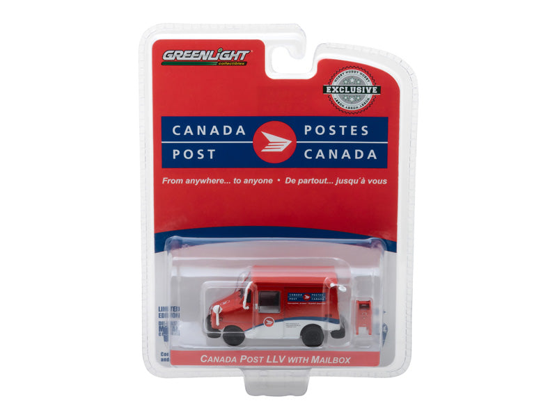 Canada Postal Service - Long Life Postal Mail Delivery Vehicle w/ Mailbox Accessory (Hobby Exclusive) Diecast 1:64 Scale Model - Greenlight 29889