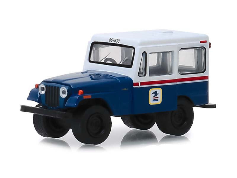 1971 Jeep DJ-5 "United States Postal Service" (USPS) Blue w/ White Roof Hobby Exclusive 1:64 Scale Diecast Model - Greenlight 29998