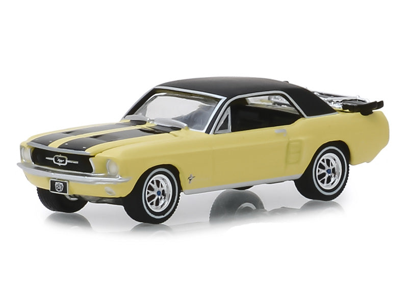 1967 Ford Mustang Coupe - Ski Country Special Breckenridge Yellow (Hobby Exclusive) Diecast 1:64 Model Car - Greenlight 30007