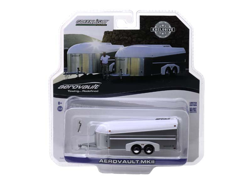 Aerovault MKII Trailer - White and Silver (Hobby Exclusive) Diecast 1:64 Scale Model - Greenlight 30008