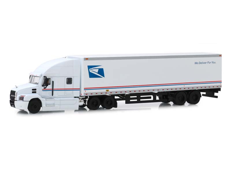2019 Mack Anthem w/ Trailer - United States Postal Service USPS (Hobby Exclusive) Diecast 1:64 Scale Model - Greenlight 30090