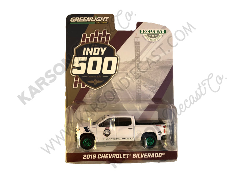 Chevrolet Silverado 1500 Trail Boss Pickup Truck White "103rd Running of the Indianapolis 500 Official Truck" "Hobby Exclusive" 1:64 Diecast Model - Greenlight 30163-CHASE