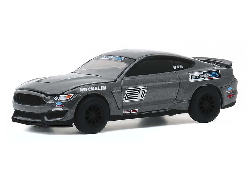 2016 Ford Mustang Shelby GT350 #21 Gray - Ford Performance Racing School Track Attack (Hobby Exclusive) Diecast 1:64 Model - Greenlight 30192