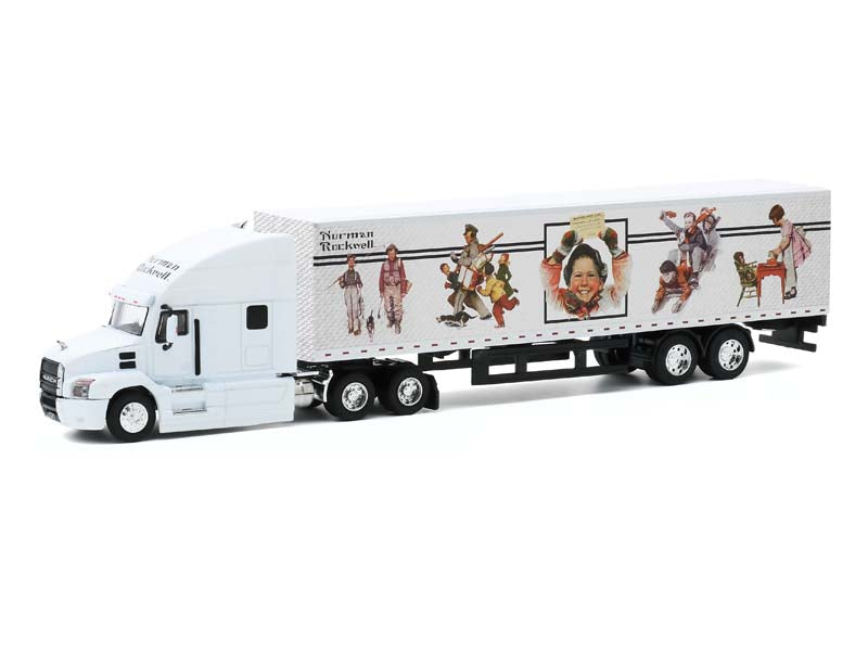 2019 Mack Anthem 18 Wheeler Tractor-Trailer - Norman Rockwell (Hobby Exclusive) Diecast 1:64 Scale Model - Greenlight 30194