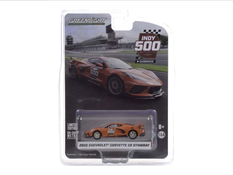 2020 Chevrolet Corvette C8 Stingray Coupe - Indianapolis 500 Official Pace Car (Hobby Exclusive) Diecast 1:64 Scale Model - Greenlight 30227