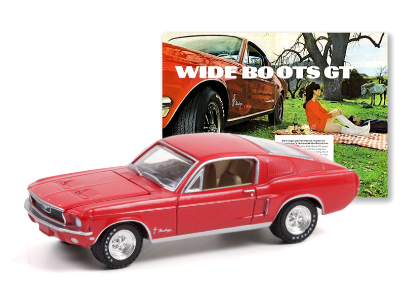 1968 Ford Mustang - Goodyear (Vintage Ad Cars) Diecast 1:64 Scale Model Car - Greenlight 30247