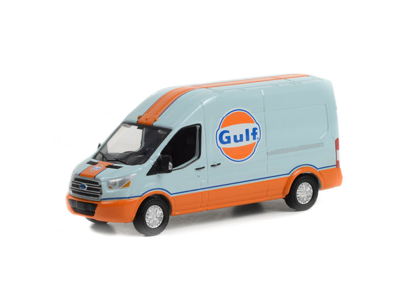 2019 Ford Transit LWB High Roof - Gulf Oil (Hobby Exclusive) 1:64 Diecast Model - Greenlight 30260