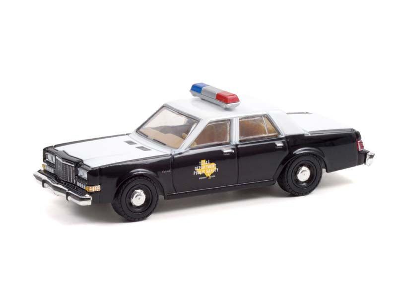CHASE 1981 Dodge Diplomat - Texas Department of Public Safety (Hobby Exclusive) Diecast 1:64 Scale Model Car - Greenlight 30303