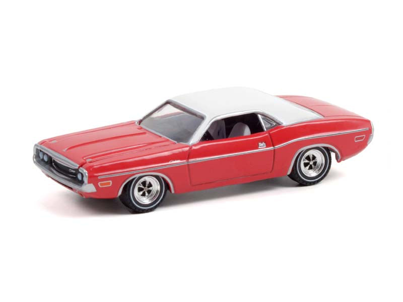 CHASE 1970 Dodge Challenger - The Challenger Deputy Bright Red w/ White Roof (Hobby Exclusive) Diecast 1:64 Scale Model - Greenlight 30313