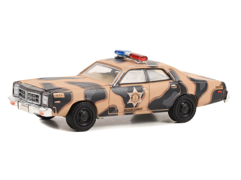 1978 Dodge Monaco - Hazzard County Camouflage Sheriff  (Hobby Exclusive) Diecast 1:64 Scale Model - Greenlight 30326