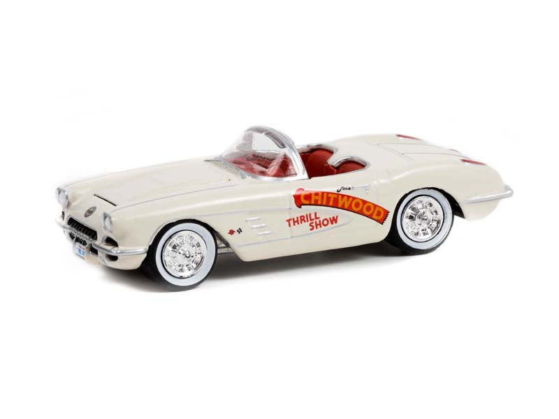 1958 Chevrolet Corvette - Joie Chitwood Thrill Show (Hobby Exclusive) Diecast 1:64 Scale Model - Greenlight 30330