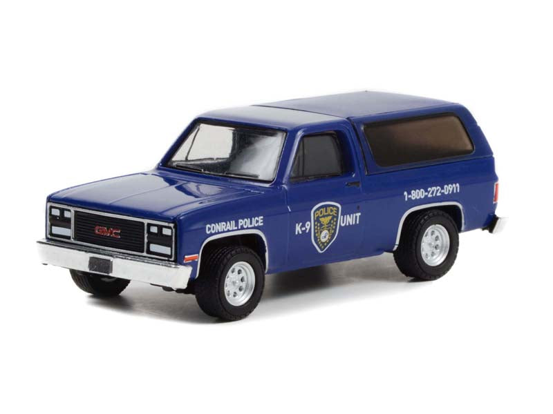 1990 GMC Jimmy - Conrail (Consolidated Rail Corporation) Police K-9 Unit (Hobby Exclusive) Diecast 1:64 Model - Greenlight 30332
